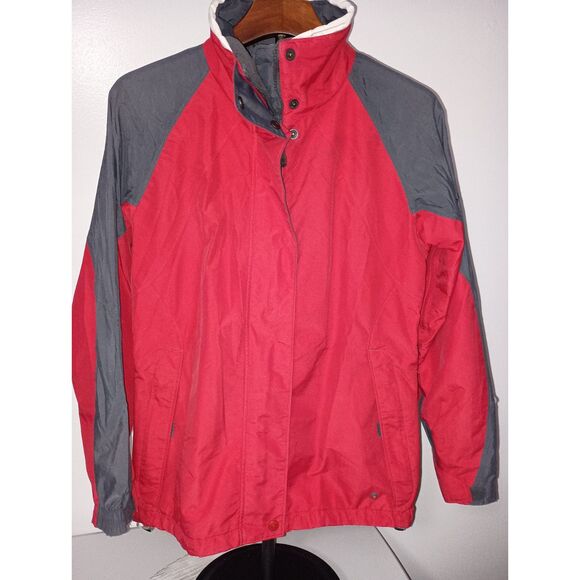 COLUMBIA: Red/Grey Winter Jacket Omni-Shield Waterproof, Woman Size S - Picture 1 of 7
